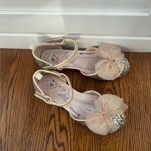 Disney Kids Sparkly Gold and Cream Dress Shoes Size 12.5